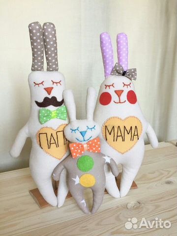 Мягкая игрушка - Зайцы тильда