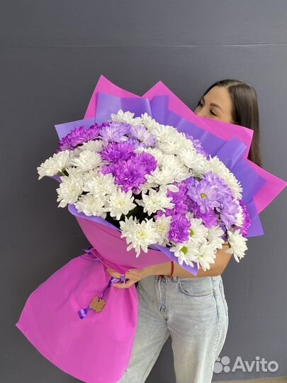 Букет гигант из хризантемы доставка