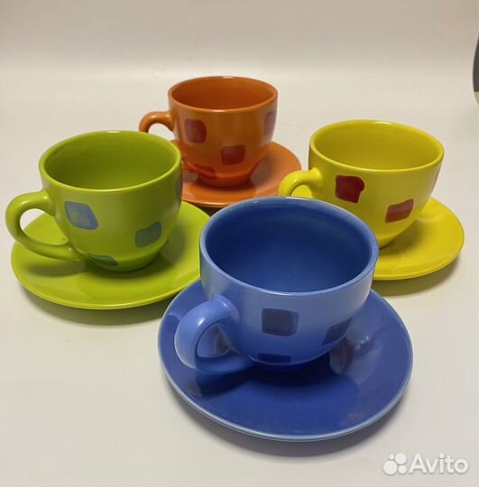 Набор для чая, кофе на 4 персоны керамика на подст