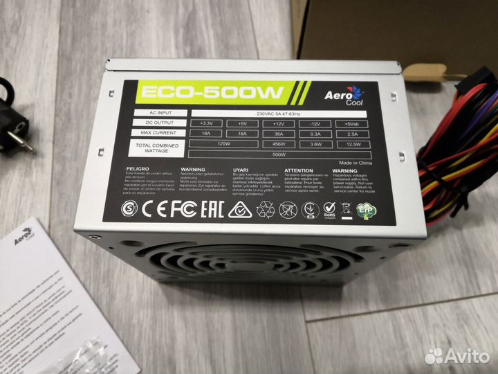 Блок питания aerocool eco 500w
