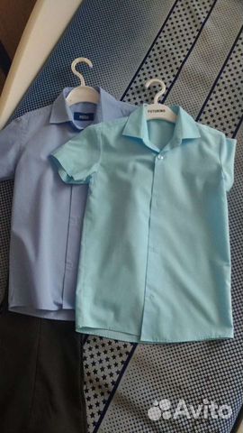 Одежда для мальчика- рост 128 (рубашки+кардиган)