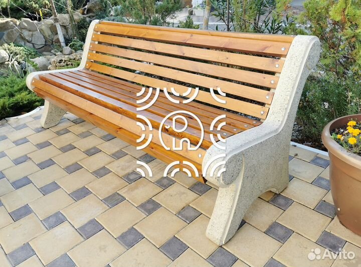 Лавки из бетона классик производителя слон декор