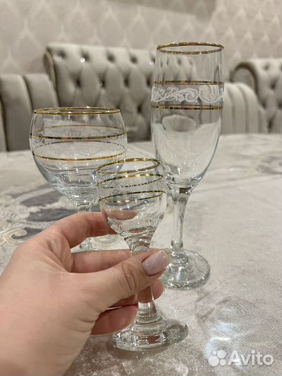 Фужеры и рюмки новые Sultan Турция