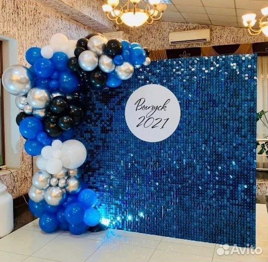 Продажа Блестящая фотозона с пайетками в описании