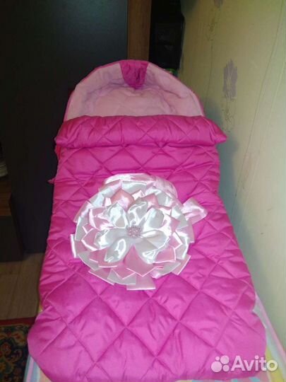 Конверт на выписку для девочки весна осень