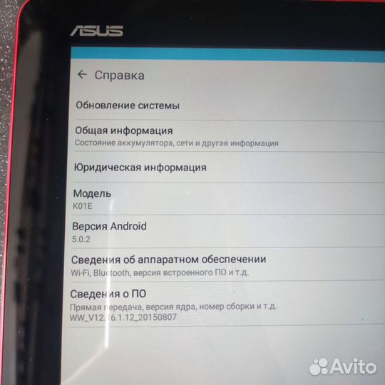 Планшет Asus K01E