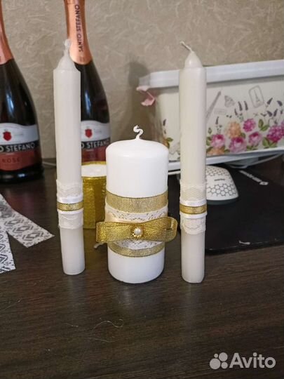 Свадебный набор очаг и бутылки