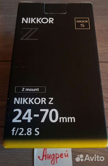 Nikon nikkor Z 24-70mm f/2.8 S новый