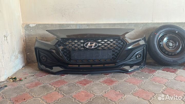 Бампер передний hyundai solaris