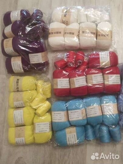 Пряжа и нити из пуха норки