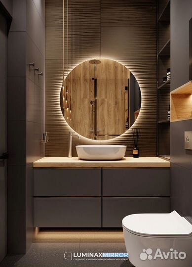 Круглое зеркало с подсветкой