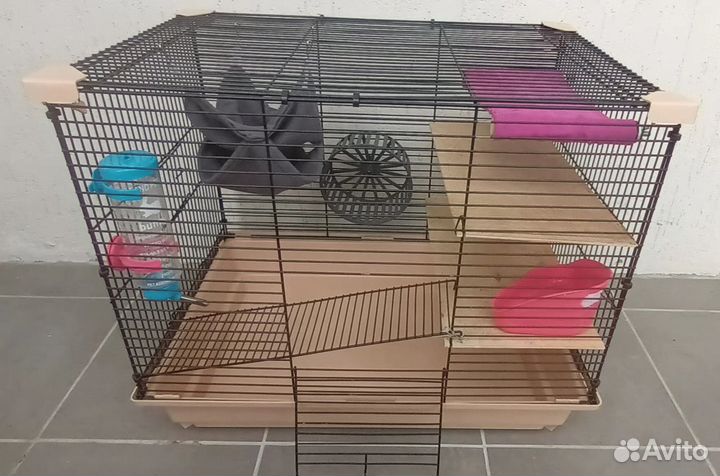 Клетка для грызунов со всем необходимым