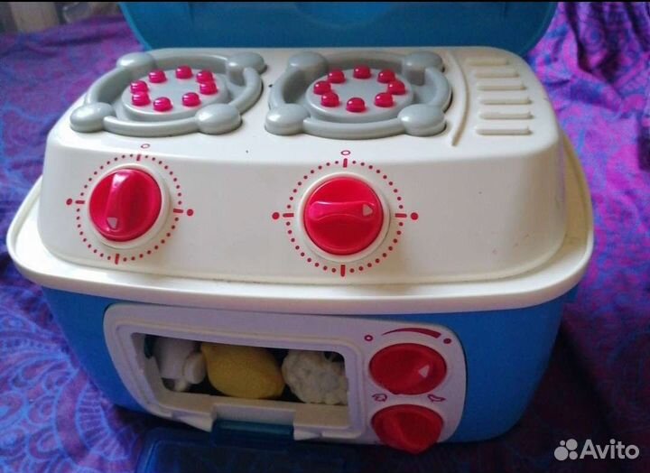 Игровая касса и Кухонная плита с фруктами