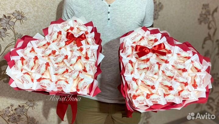 Букет сердце из Раффаэлло