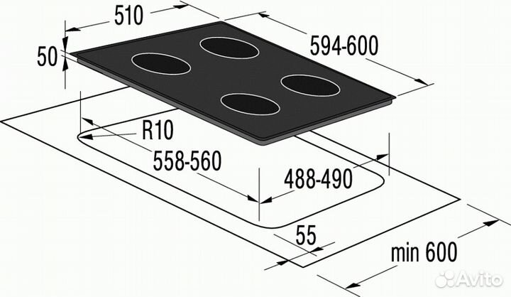 Поверхность gorenje ec 630 rb