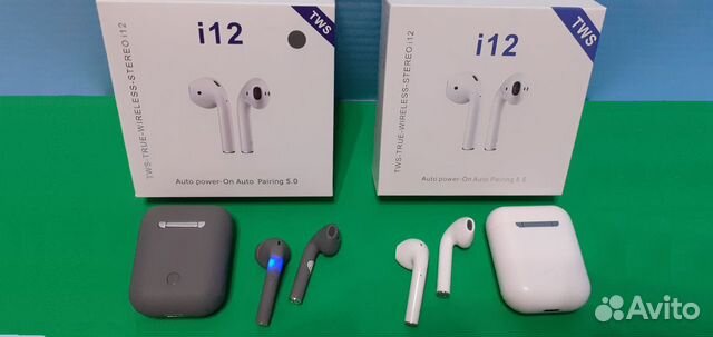 Airpods i12 TWS беспроводные наушники с анимацией