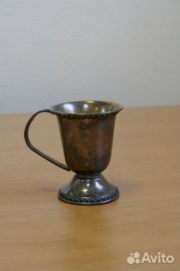 Винтаж. Китай. Посеребренная чашка. 7,5 см