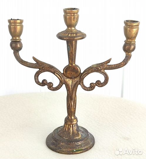 Маленький церковный бронзовый подсвечник