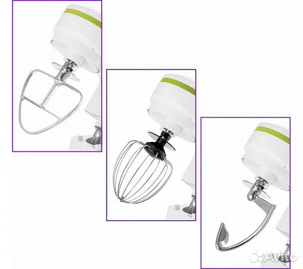 Планетарный миксер Kitfort кт-3045-2 бело-салатовы