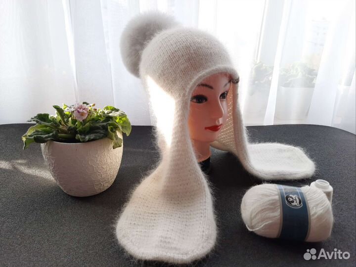 Шапка женская вязаная ручная работа