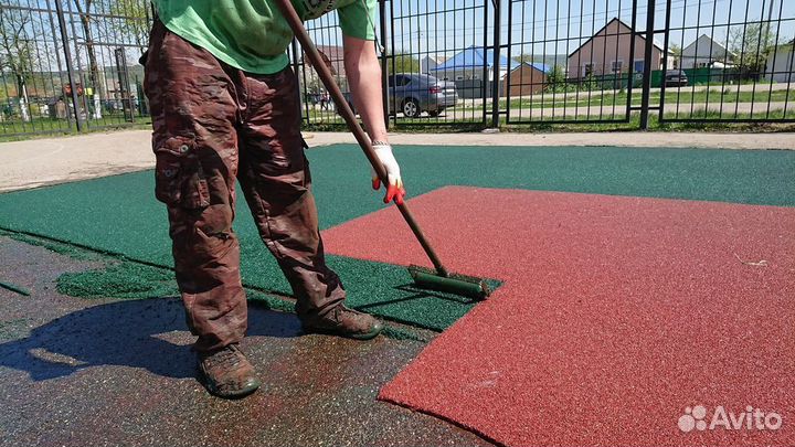 Плитка из резиновой крошки.Резиновое покрытие