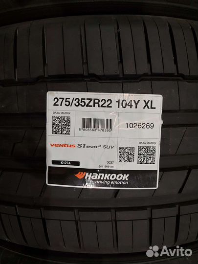 Hankook Ventus S1 Evo3 SUV K127A 315/30 R22 и 275/35 R22