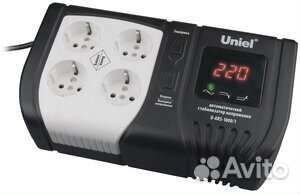 Стабилизатор напряжения Uniel U-ARS-1000/1 чер/бел