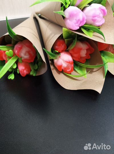 Букет из мыльных роз