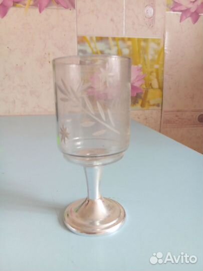 Набор хрустальных рюмок на ножке СССР