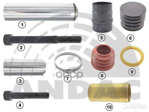 Рмк суппорта knorr SB6/7. Направляющие, болты