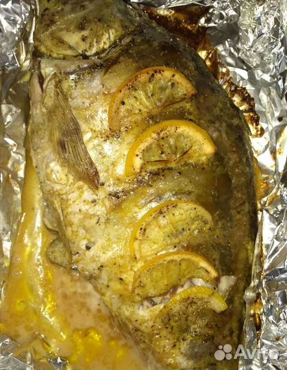 Рыба запеченная, жареная рыба