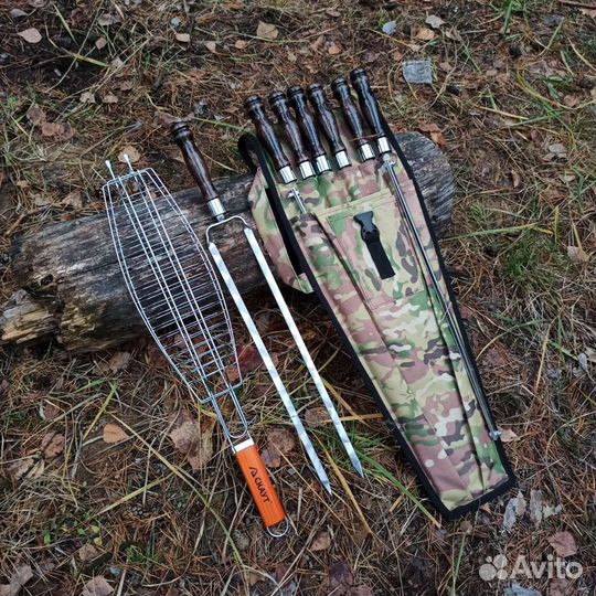 Набор шампуров + Нож Кизляр+ 2 люля
