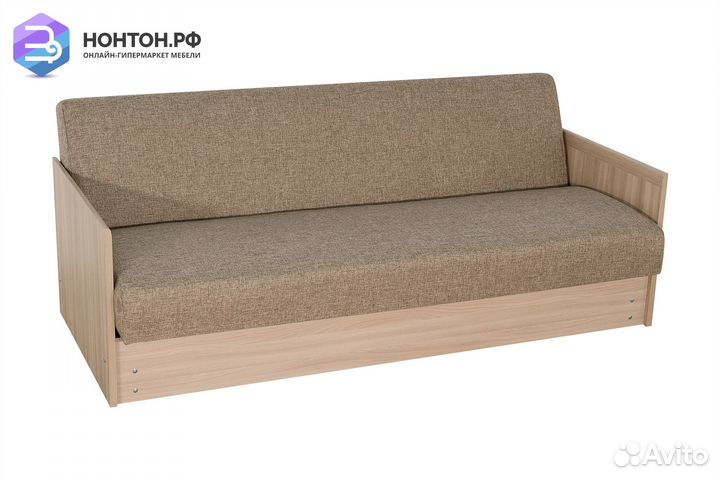 Диван книжка Ручеек-Ламино темно-бежевый