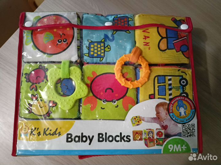 Развивающие мягкие кубики-пазлы Baby Blocks