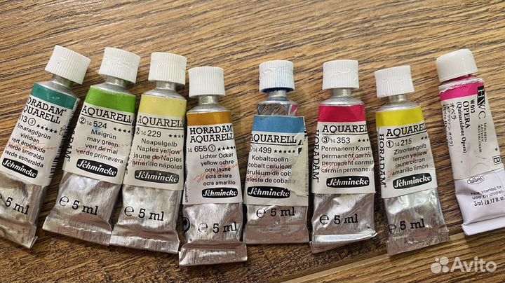 Акварель на разлив и остатки тюбиков