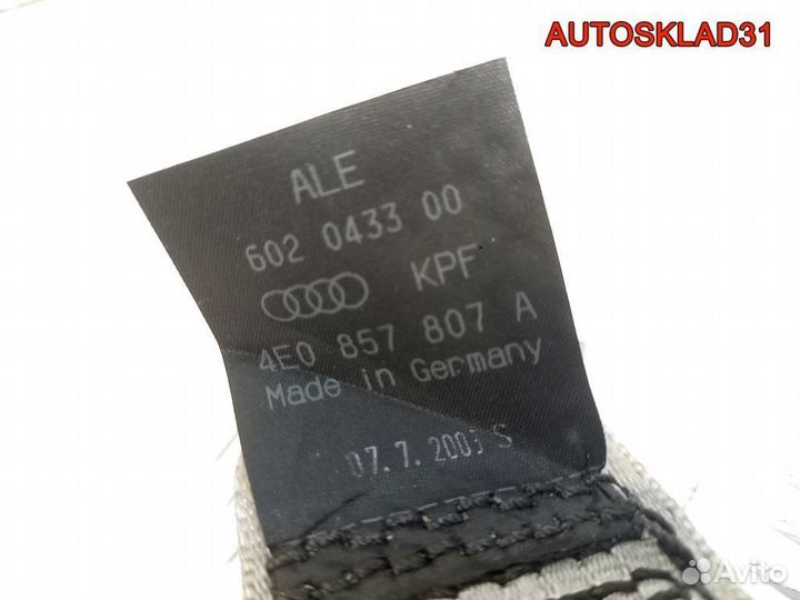 Ремень безопасности задний центральный Audi A8 D3