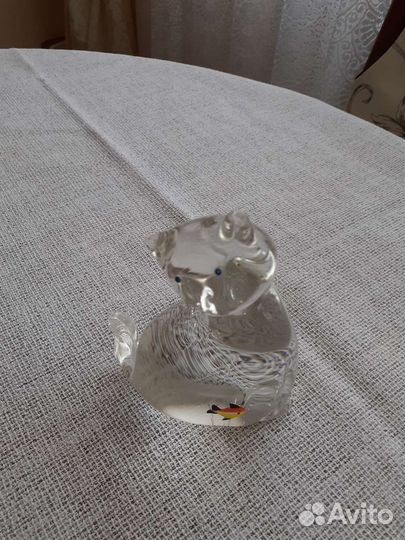 Кошка стеклянная с рыбкой