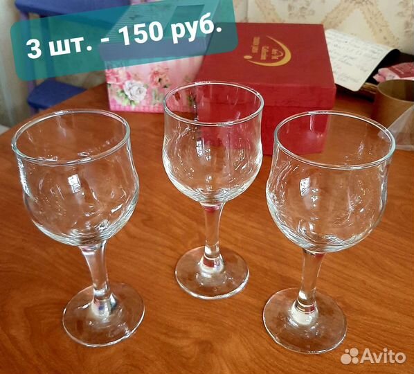 Фужеры, бокалы, стаканы, менажницы