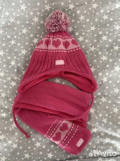 Комплект шапка и шарф для девочки