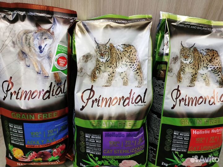 Мясной корм Primordial Италия