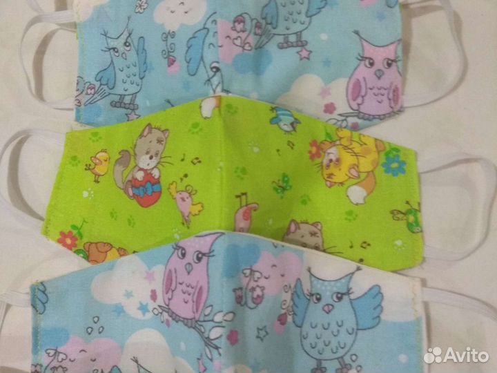 Маски многоразовые, двухслойные