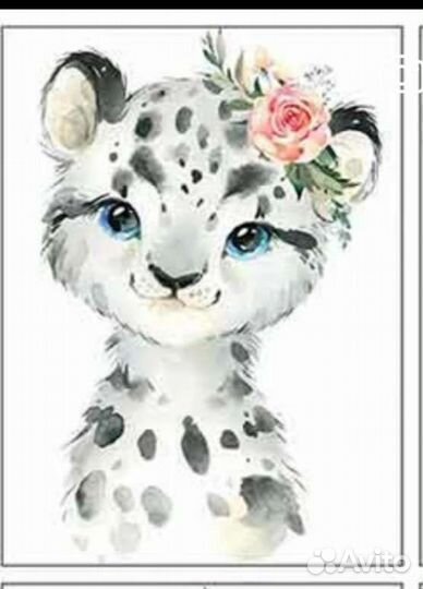 Алмазная мозаика львенок 30х40
