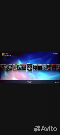 Xbox360 slim + hdd 250гб (80 игр) +2 геймпада