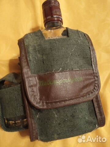 Фляжка плоская и стопочка в чехле