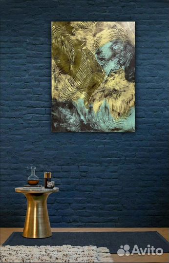 Картина интерьерная абстракция пальмы