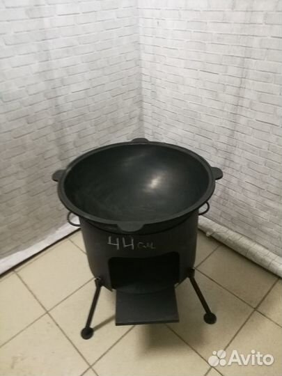 Узбекский казан 22 л+печь 440мм 2мм (комплект)
