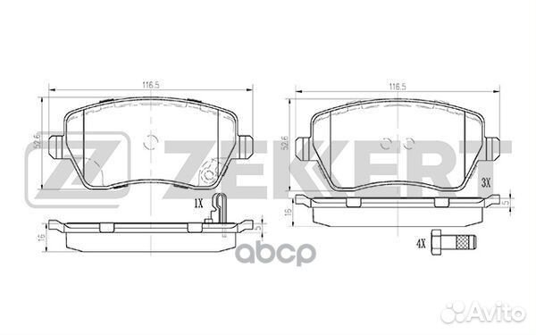 Колодки передние Suzuki/Zekkert/ BS1248 Zekkert