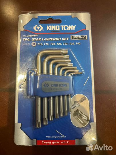 Набор Г-образных torx King Tony 20407PR оригинал