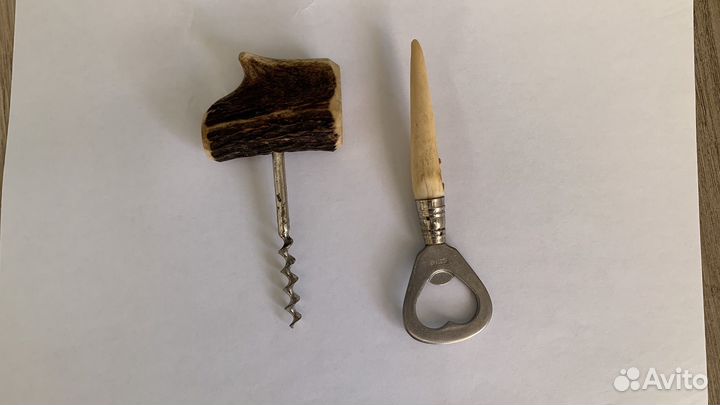 Старинный набор: штопор и открывашка для бутылок