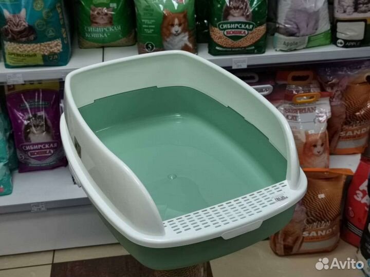 Туалет-лоток для кошек с высоким бортом